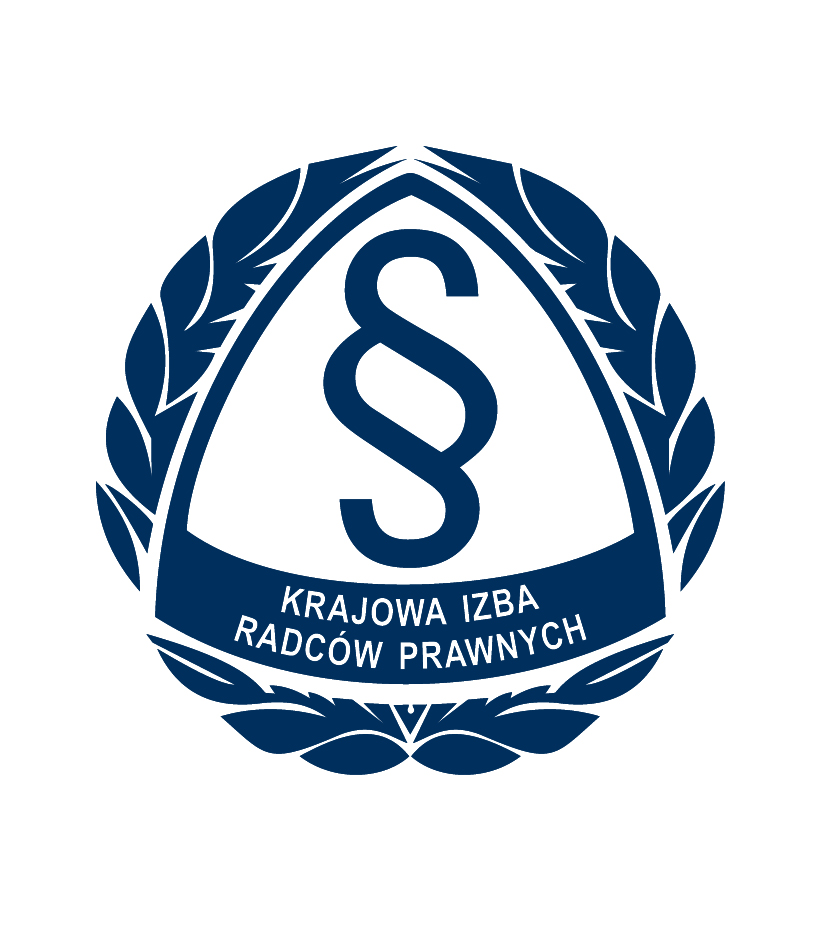 Logo KIRP wersja specjalna tekst w sygnecie bez tla granatowe